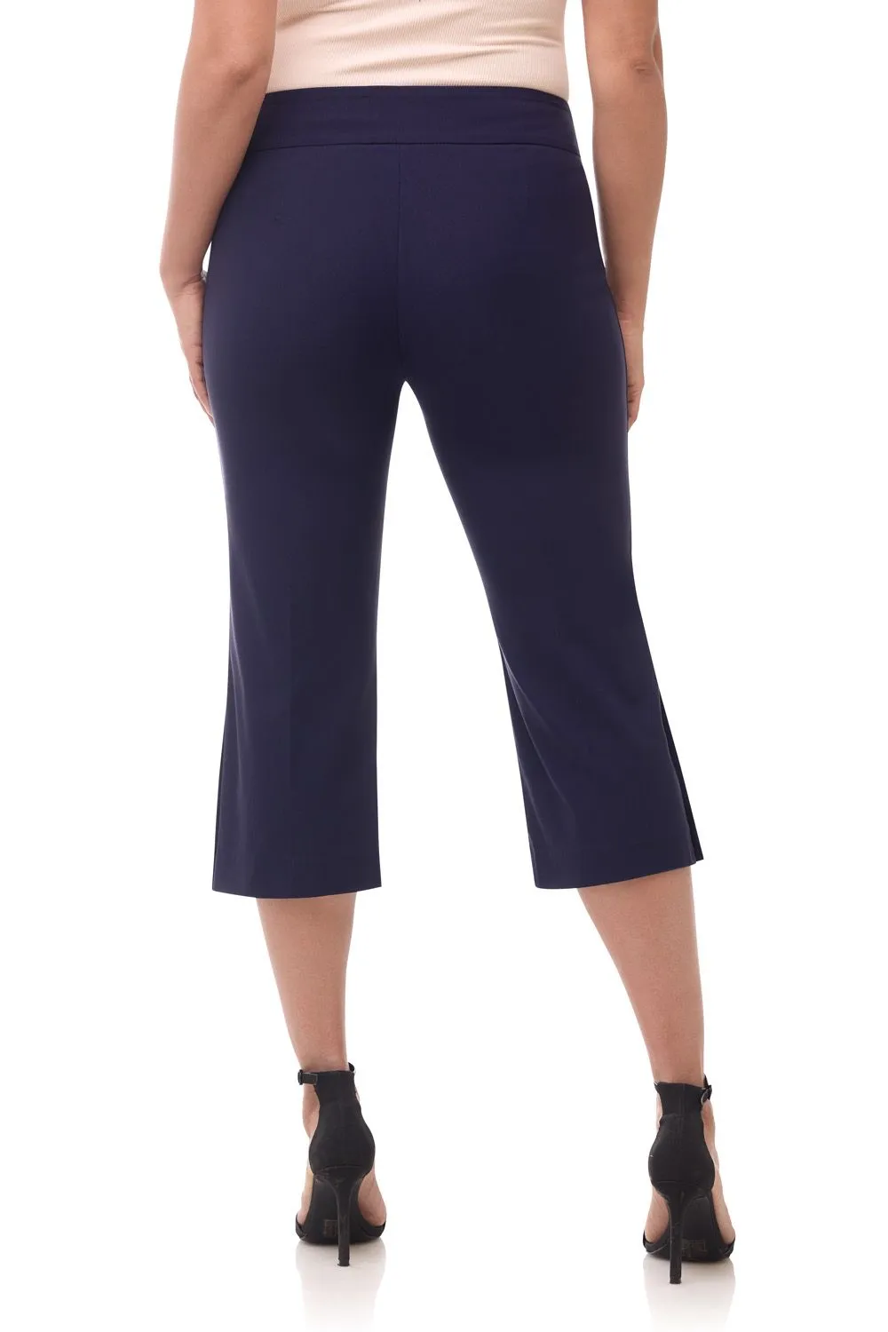 Rekucci EcoCosy Straight Leg Capri with Button Detail