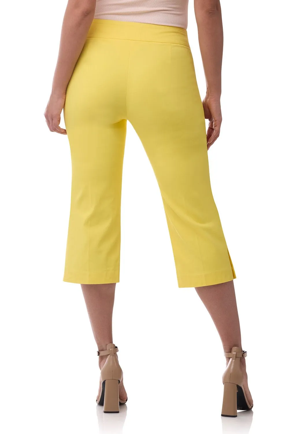 Rekucci EcoCosy Straight Leg Capri with Button Detail