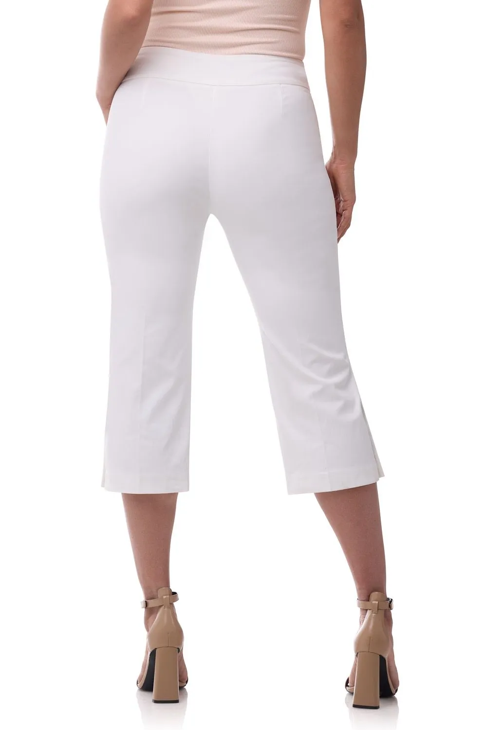 Rekucci EcoCosy Straight Leg Capri with Button Detail