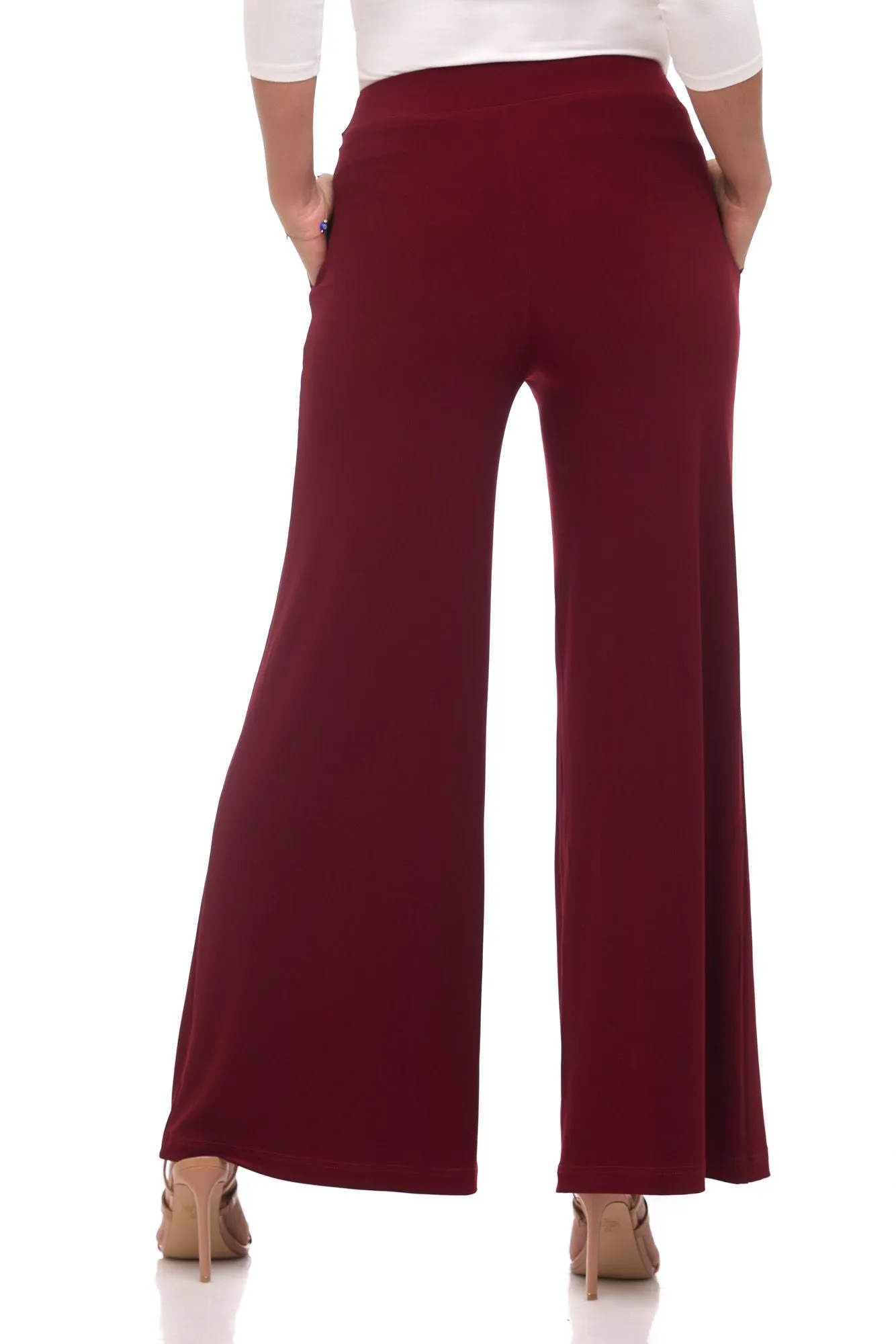 Rekucci Women's Travel Collection Palazzo Wide Leg Pant