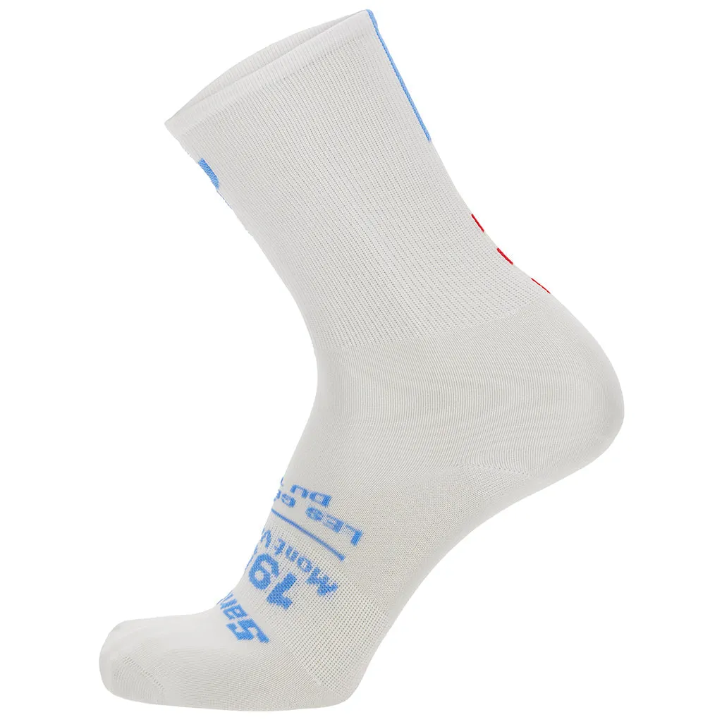 Santini TDF Le Maillot Jaune Mount Ventoux Socks - White