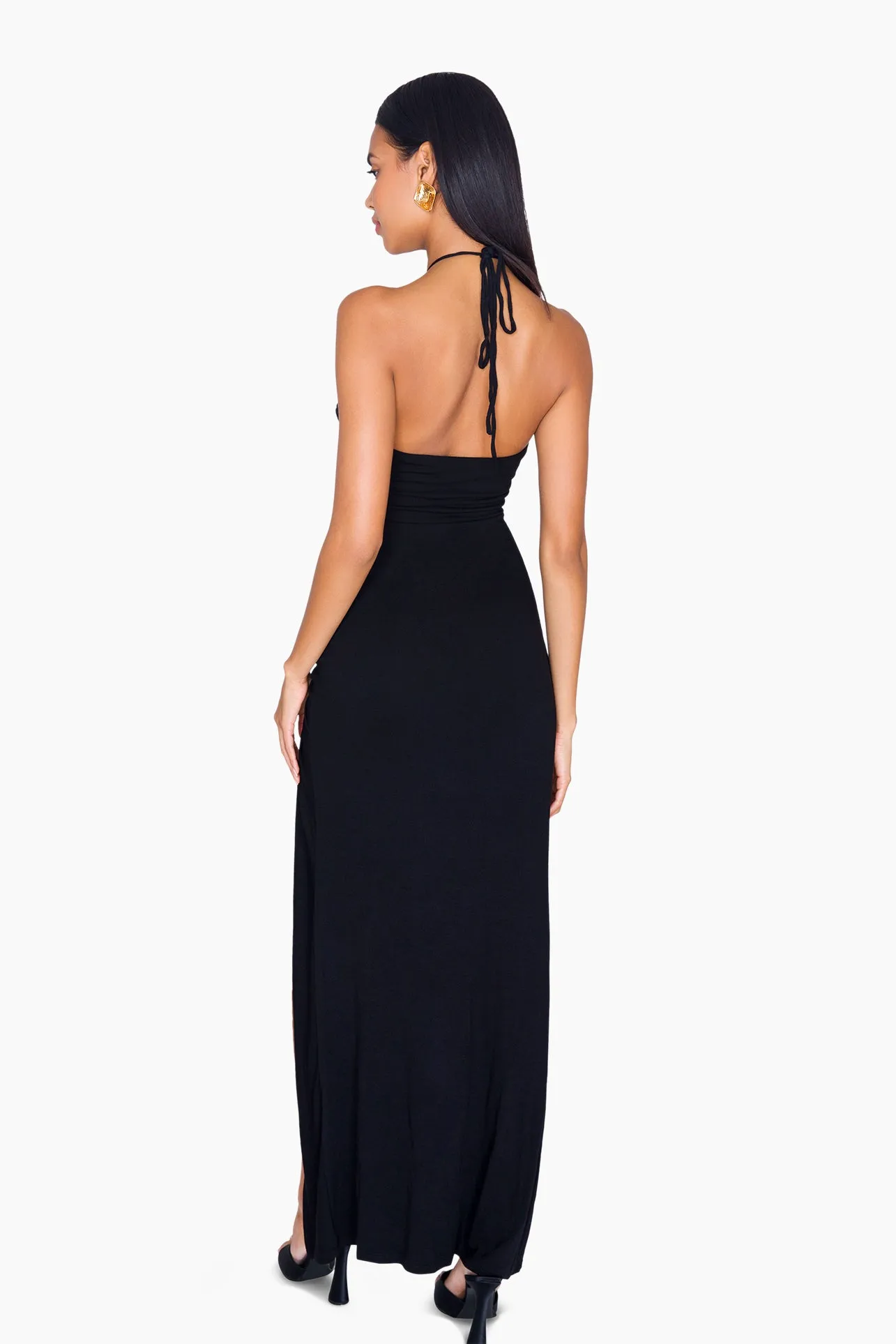 Sliced Cut out Maxi Dress