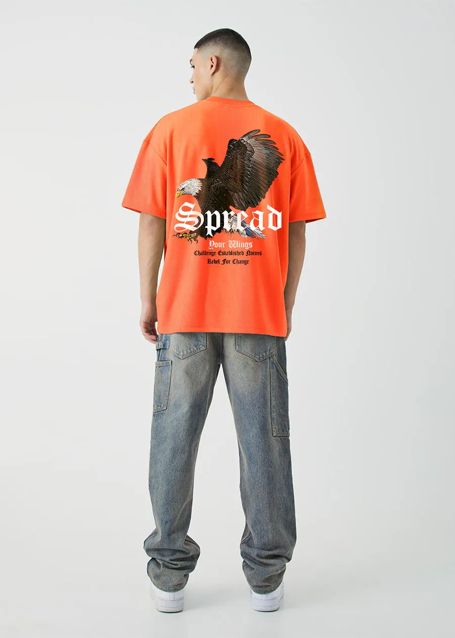 Spread Men Oversized Printed T-Shirt