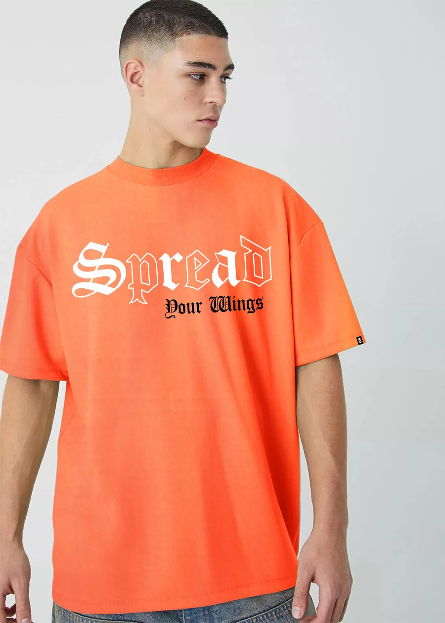 Spread Men Oversized Printed T-Shirt