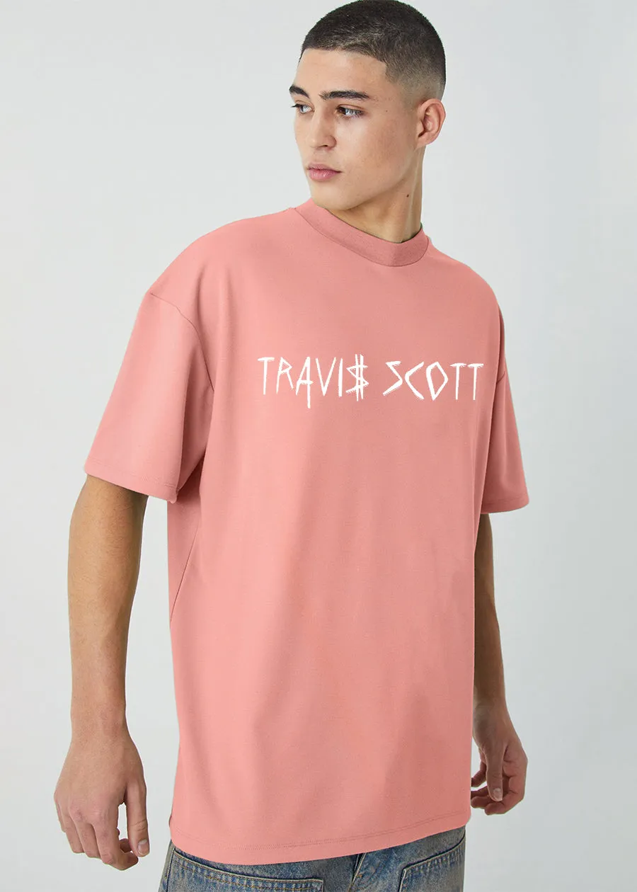 Travis Scott Men Oversized Printed T-Shirt