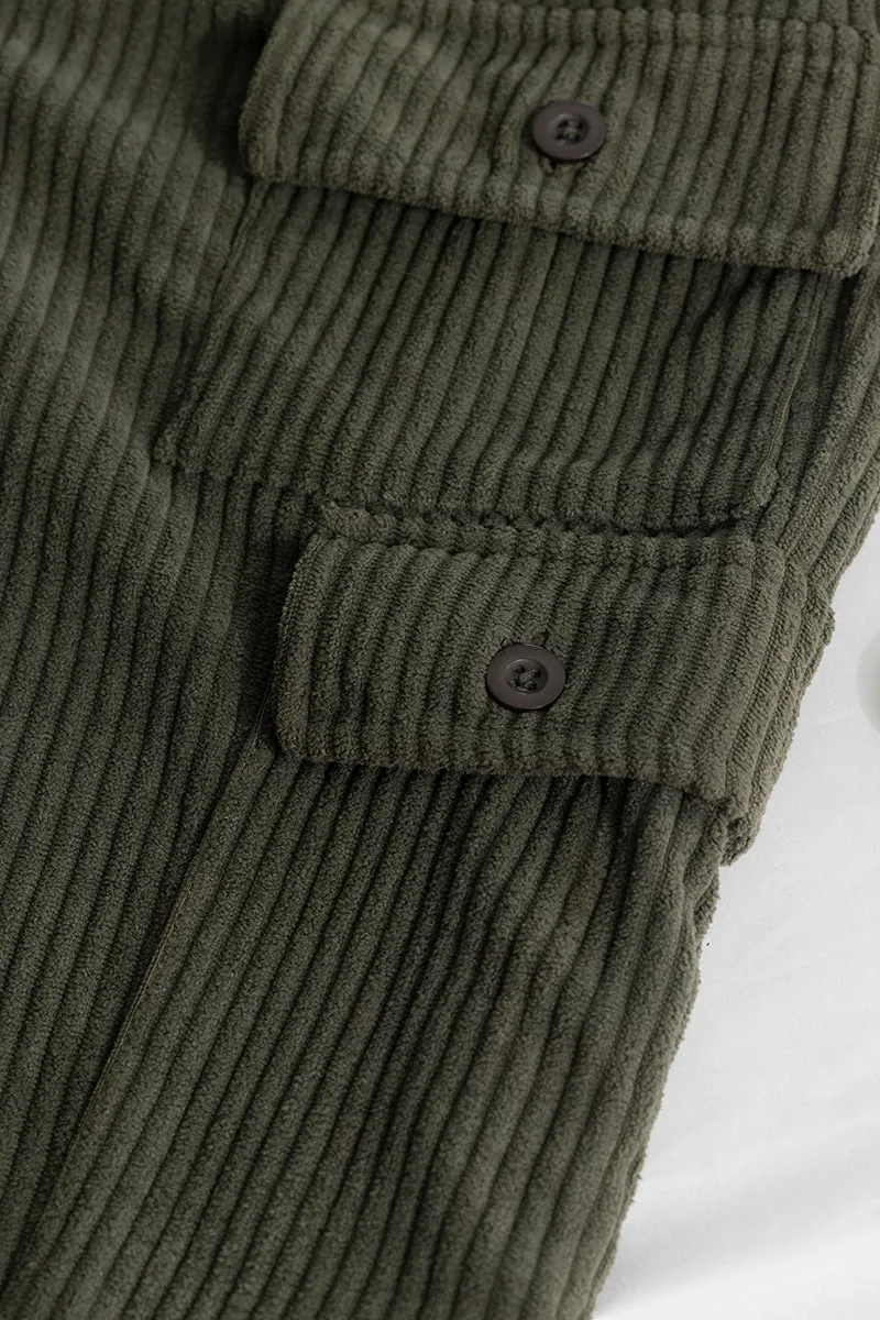 Urban Cord Olive Corduroy Cargo Pant