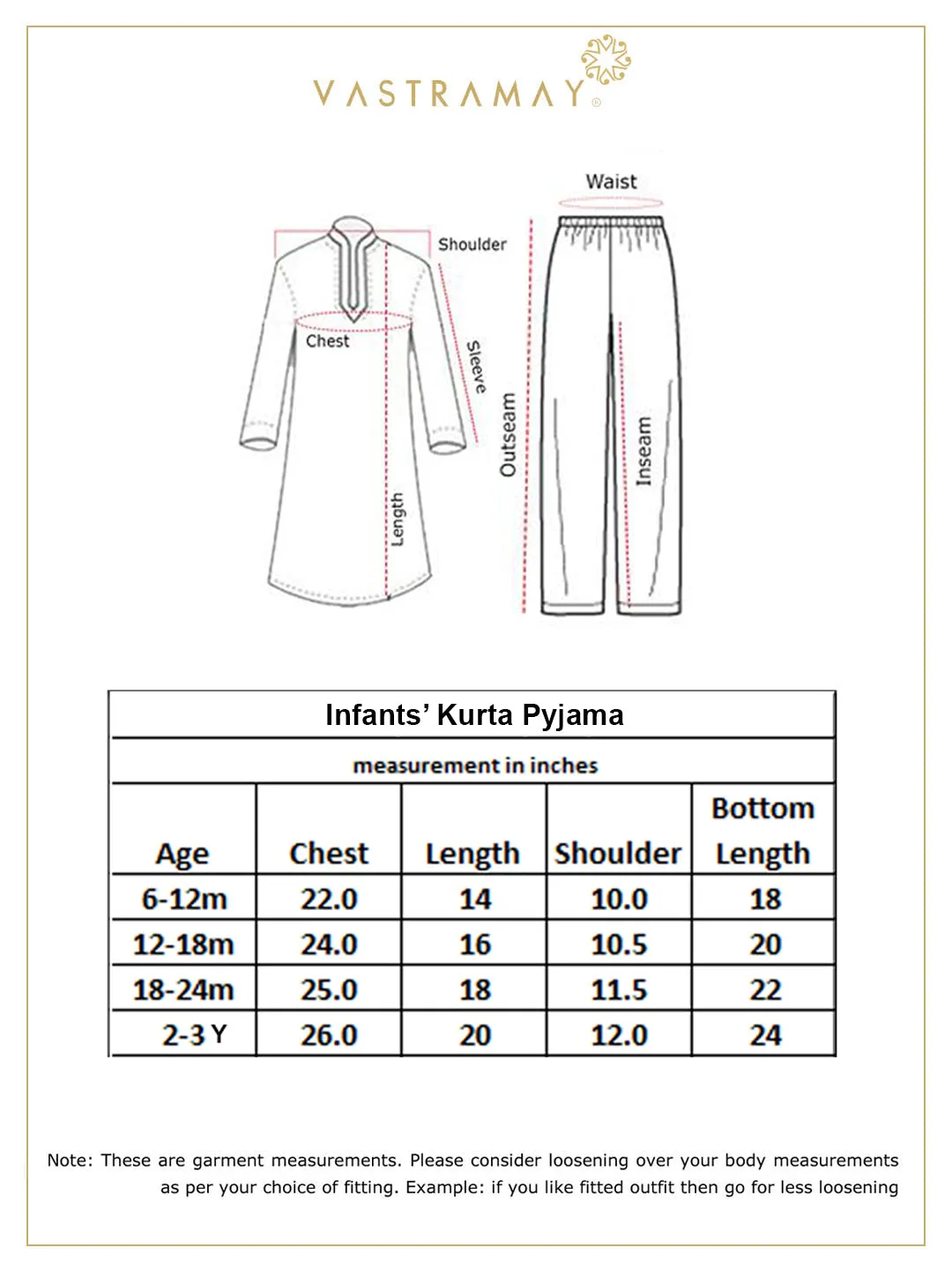 VASTRAMAY Boy's Black Kurta With White Pyjama Set