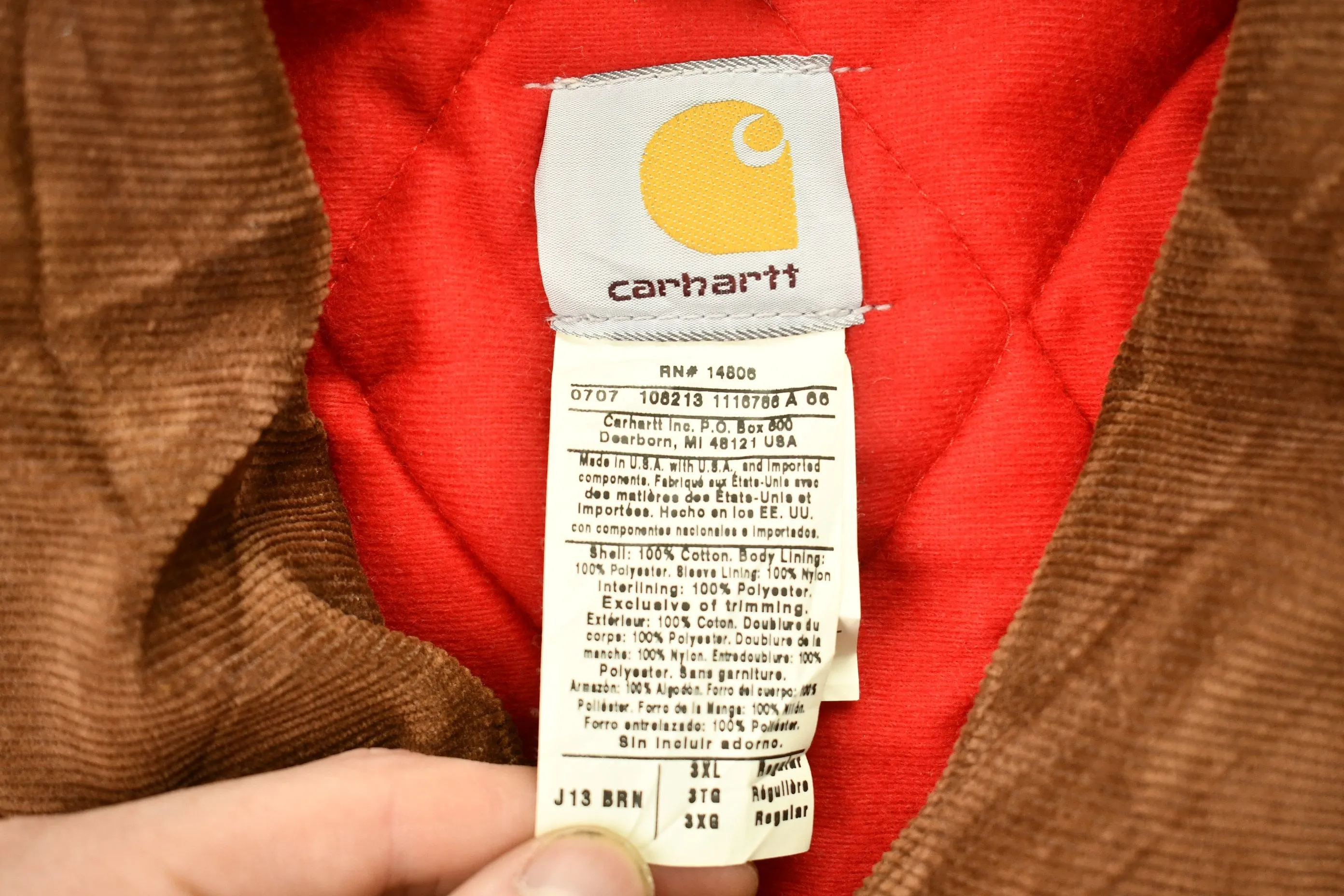 Vintage 1990s Carhartt Detroit Jacket / Workwear / Streetwear / Made In USA / 90s / Fleece Lined Jacket / Distressed Carhartt / Union Made