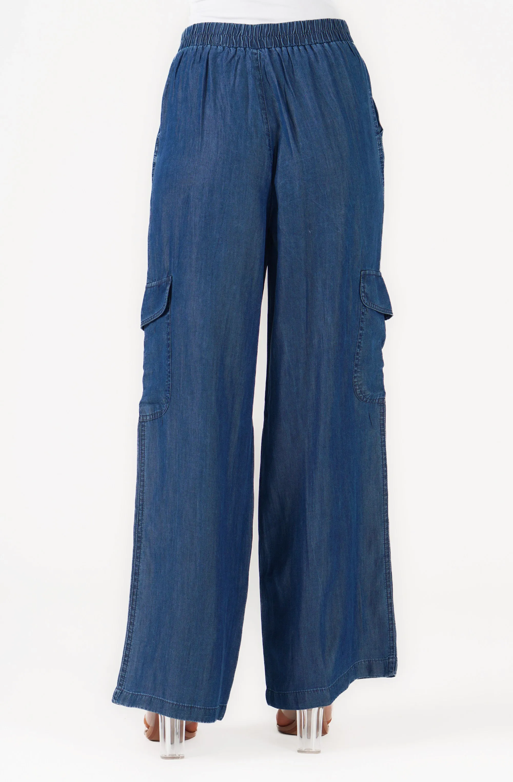 Wide Leg Demin Cargo Pant